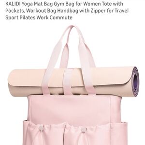 Light Pink Shoulder Tote Bag with Organized Pockets